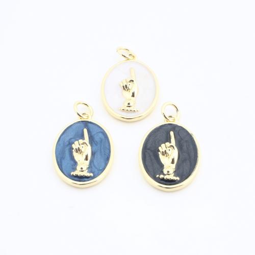 Эмаль латунь подвески, Латунь, плакирован золотом, DIY & эмаль, Много цветов для выбора продается PC