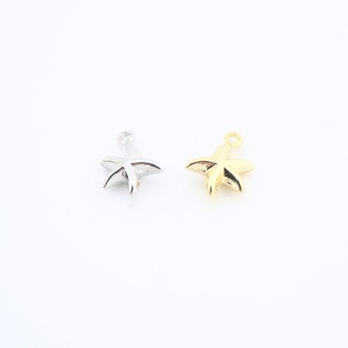 Латунные Подвески в форме животного, Латунь, Морская звезда, плакирован золотом, DIY, Много цветов для выбора продается PC