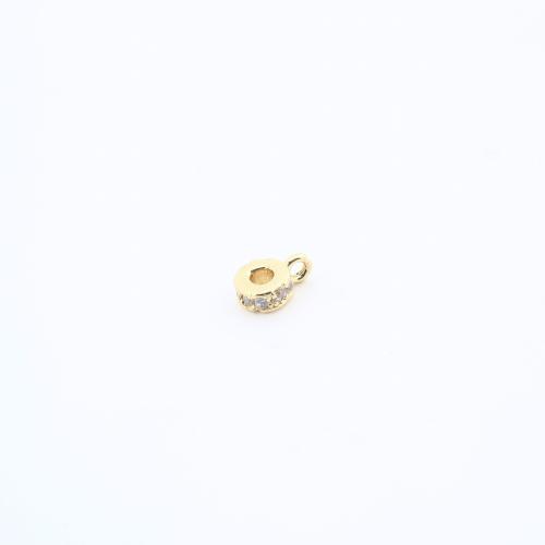 キュービックジルコニアマイクロパヴェブラスペンダント, 銅, ゴールドメッキ, DIY & マイクロパヴェジルコニア, 金色 売り手 パソコン