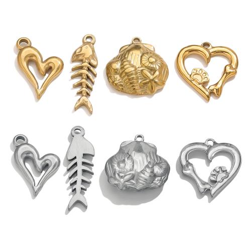 Pendentifs en acier inoxydable, Acier inoxydable 304, Placage, DIY, plus de couleurs à choisir Vendu par sac