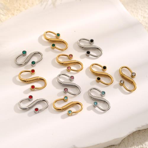 Vintage Edelstahl Verschluss, 304 Edelstahl, plattiert, DIY & mit Strass, keine, 100PCs/Tasche, verkauft von Tasche