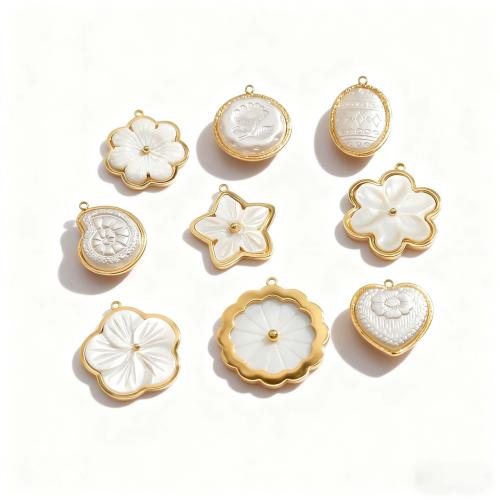 Colgante de joyería de acrílico, acero inoxidable 304, con Acrílico, chapado, Bricolaje, más colores para la opción, 10PCs/Bolsa, Vendido por Bolsa