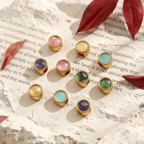 Abalorios de acero inoxidable, acero inoxidable 304, con Acrílico, chapado, Bricolaje, más colores para la opción, 10PCs/Bolsa, Vendido por Bolsa