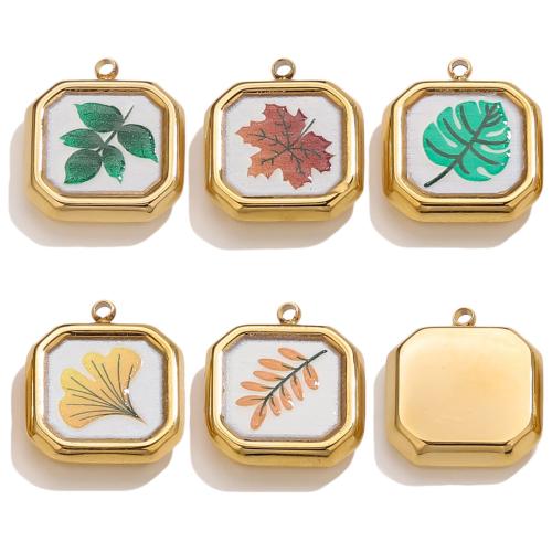 colgantes de acero inoxidable de esmalte, acero inoxidable 304, chapado, Bricolaje, más colores para la opción, 10PCs/Bolsa, Vendido por Bolsa