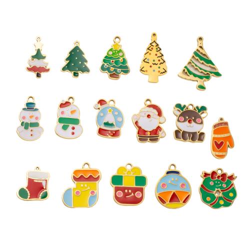 Pendentifs en acier inoxydable émail, Acier inoxydable 304, Placage, Conception de Noël & DIY, plus de couleurs à choisir Vendu par sac