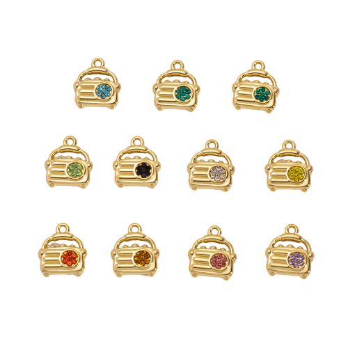 ラインストーンのステンレス　ペンダント, 304ステンレススチール, メッキ, DIY & ライン石のある, 無色, 10パソコン/バッグ, 売り手 バッグ