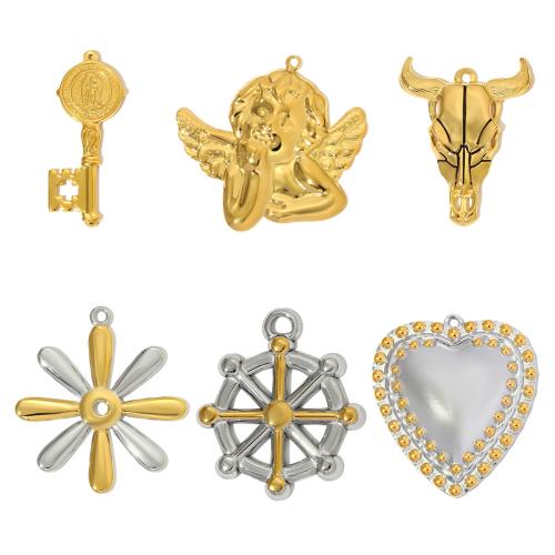 Кулоны из нержавеющей стали, Нержавеющая сталь 304, Другое покрытие, DIY, Много цветов для выбора, 3ПК/сумка, продается сумка