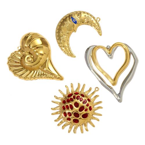 Кулоны из нержавеющей стали, Нержавеющая сталь 304, Другое покрытие, DIY & эмаль, Много цветов для выбора, 3ПК/сумка, продается сумка