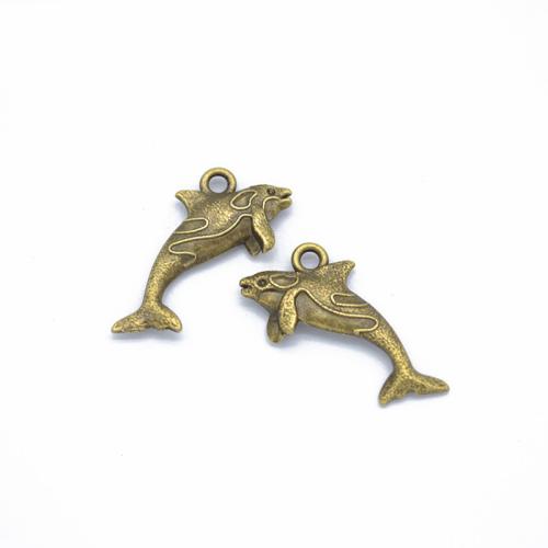 Подвески из цинкового сплава в форме животных, цинковый сплав, Дельфин, Другое покрытие, DIY, Много цветов для выбора продается PC