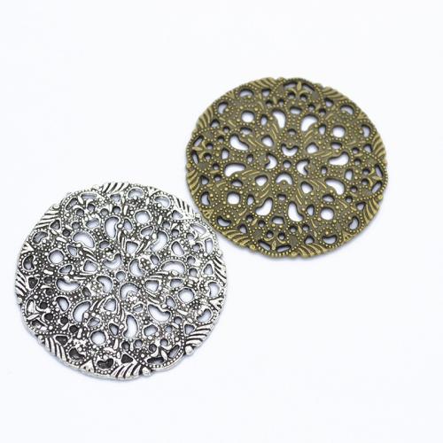Полые подвески из иинкового сплава, цинковый сплав, Плоская круглая форма, Другое покрытие, DIY & отверстие, Много цветов для выбора продается PC