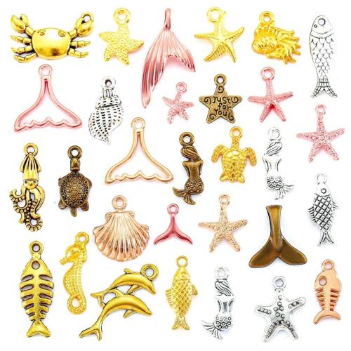 Подвески из цинкового сплава в форме животных, цинковый сплав, Другое покрытие, смешанная картина & DIY, Много цветов для выбора, 30ПК/указан, продается указан