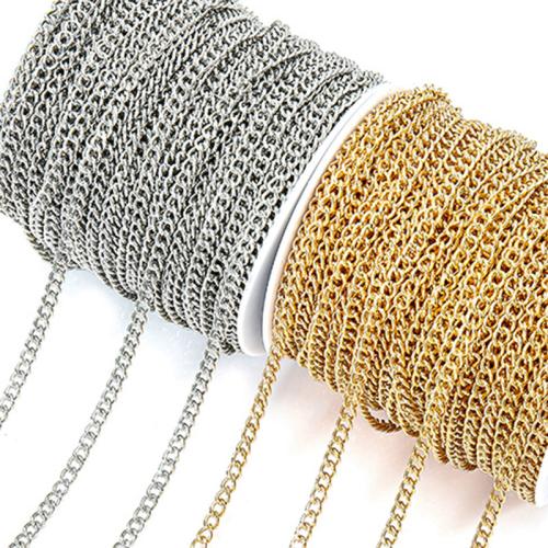 Ovalado Cadena Trenzada de Fundición, chapado, Bricolaje & diferentes estilos para la opción, 2m/Bolsa, Vendido por Bolsa