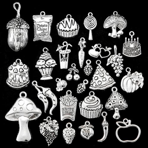 Bijoux pendentifs en Zinc alliage , alliage de zinc, Plaqué de couleur d'argent, DIY & styles différents pour le choix, Vendu par PC