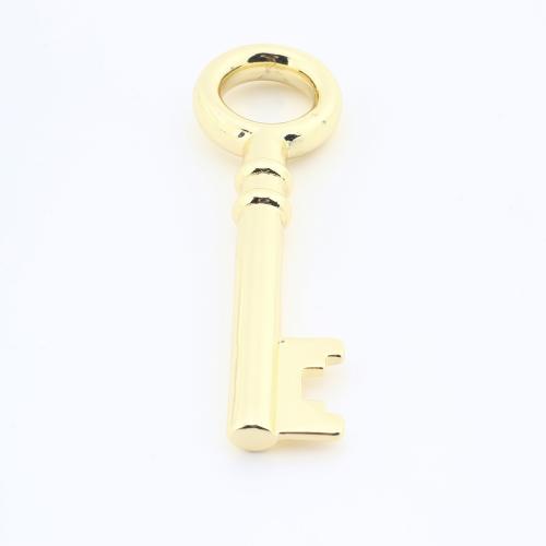 Brass Key Pendants, plated, DIY, golden 