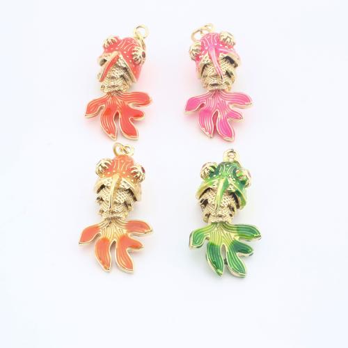 Эмаль латунь подвески, Латунь, Рыба, Другое покрытие, DIY & эмаль, Много цветов для выбора продается PC