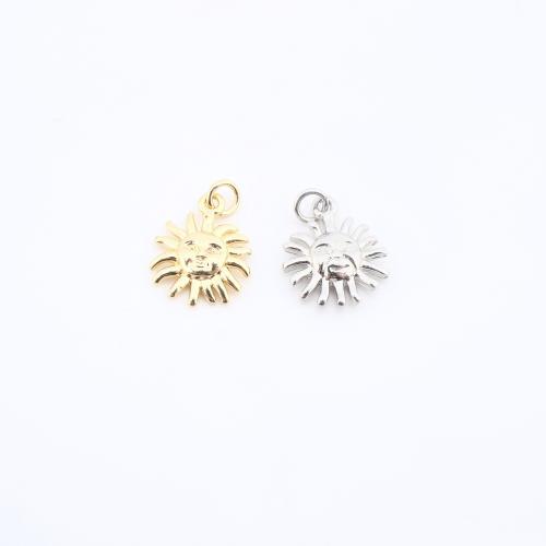 Messing Schmuck Anhänger, Sonne, plattiert, DIY, keine, 14x11x2mm, verkauft von PC