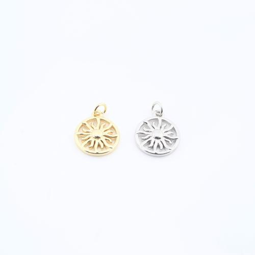 Messing Schmuck Anhänger, Sonne, plattiert, DIY, keine, 14x12x3mm, verkauft von PC