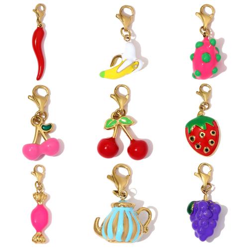 Эмаль Кулоны из нержавеющей стали, Нержавеющая сталь 304, Другое покрытие, DIY & эмаль, Много цветов для выбора, 3ПК/сумка, продается сумка