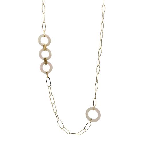 Collar de Acero Inoxidable, acero inoxidable 304, con Acrílico, chapado en color dorado, Joyería, más colores para la opción, Vendido por UD