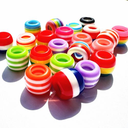 Striped Resin Beads, DIY, Random Color 