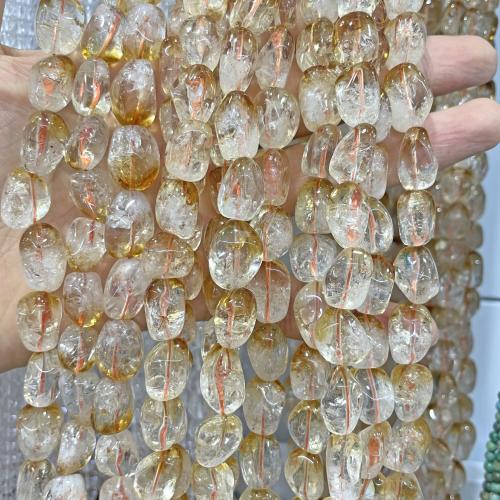 Citrin Naturperlen, Gelbquarz Perlen, DIY, gemischte Farben, 10-12MM, Länge:38 cm, verkauft von Strang