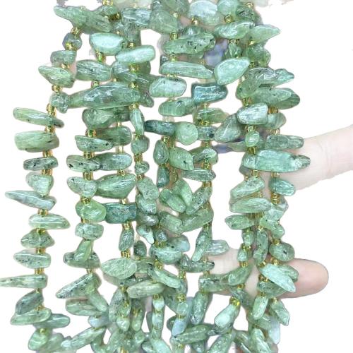 Бусы из натурального зеленого кварца, зеленый кварц, DIY, разноцветный, 8-14MM, длина:38 см, продается Strand