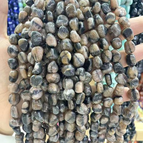 Бусины из одного камня, элестинал скелет чёрный лунный камень, DIY, разноцветный, 8-10MM, длина:38 см, продается PC