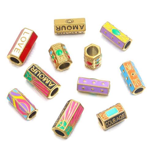 Abalorios de acero inoxidable, acero inoxidable 304, chapado, Bricolaje & esmalte, más colores para la opción, Vendido por UD