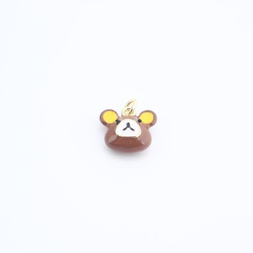 Эмаль латунь подвески, Латунь, Медведь, Другое покрытие, DIY & эмаль, Много цветов для выбора продается PC