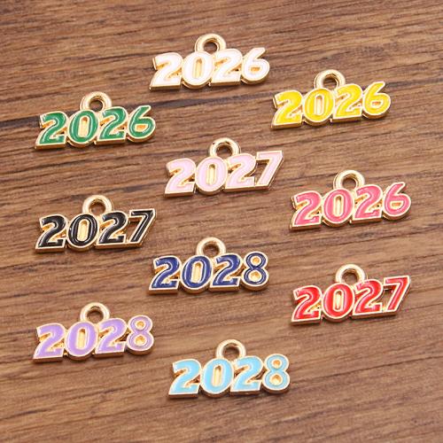 Zink Legierung Emaille Anhänger , Zinklegierung, Alphabet-Buchstabe, plattiert, DIY, keine, 100PCs/Tasche, verkauft von Tasche