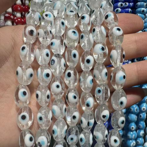 Perles de Murano Evil Eye, chalumeau, dessiné à la main, DIY, plus de couleurs à choisir cm, Vendu par brin[