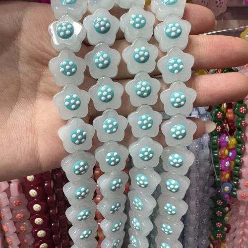 Flower Lampwork Beads, Plum Blossom, DIY & enamel 15mm [