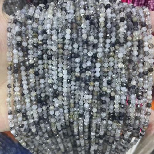 Бусы rutilated кварцевые, DIY, разноцветный, длина:37 см, продается Strand