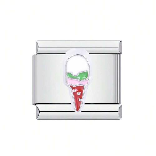 Итальянский шарм браслеты, Нержавеющая сталь 304, DIY & разные стили для выбора & эмаль 10ПК/сумка, продается сумка