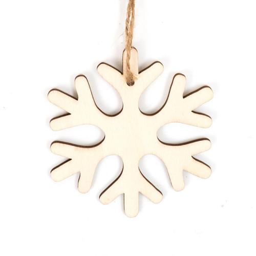 Wood Christmas Tree Decoration, Snowflake, DIY 