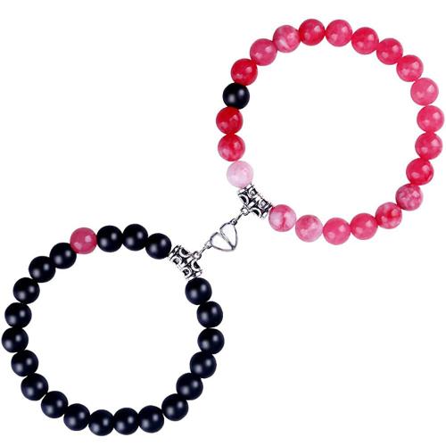 Gemstone Bracelet Set, with Zinc Alloy & for couple 