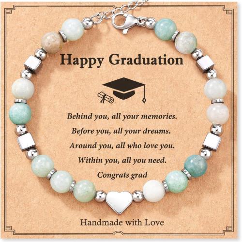 Amazonita Pulsera, con acero inoxidable 304, hecho a mano, unisexo & diferentes estilos para la opción, longitud:aproximado 6.8-9 Inch, Vendido por UD