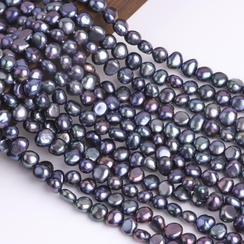 Бусины из пресноводного культивированного жемчуга Кейши, Пресноводные жемчуги, Стиль Барокко, DIY, малахитовый зеленый, 6-7mm, длина:35 см, продается Strand