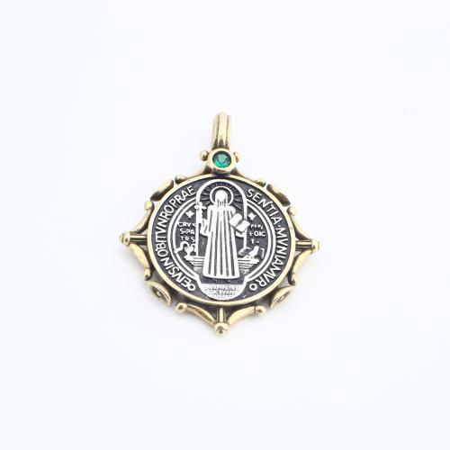 Цирконий Микровымостить латунь подвеска, Латунь, Другое покрытие, DIY & инкрустированное микро кубического циркония, Много цветов для выбора продается PC