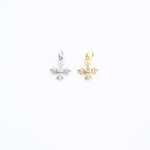 Цирконий Микровымостить латунь подвеска, Латунь, Kресты, Другое покрытие, DIY & инкрустированное микро кубического циркония, Много цветов для выбора продается PC