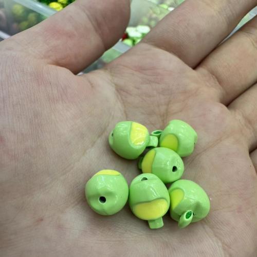 Enamel Zinc Alloy Beads, Apple, plated, DIY 3mm 