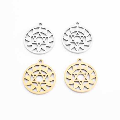 Hueco de acero inoxidable colgante, acero inoxidable 304, Esférico, chapado, Bricolaje, más colores para la opción, 17x15x1mm, Vendido por UD