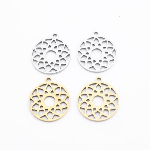 Hueco de acero inoxidable colgante, acero inoxidable 304, Esférico, chapado, Bricolaje, más colores para la opción, 17x15x1mm, Vendido por UD