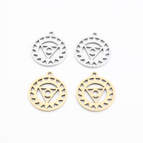 Hueco de acero inoxidable colgante, acero inoxidable 304, Esférico, chapado, Bricolaje, más colores para la opción, 17x15x1mm, Vendido por UD