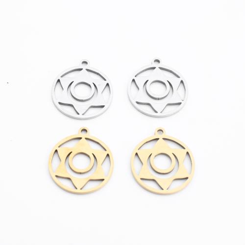 Hueco de acero inoxidable colgante, acero inoxidable 304, Esférico, chapado, Bricolaje, más colores para la opción, 17x15x1mm, Vendido por UD