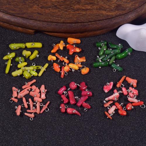 El Colgante De Coral Natural, con acero inoxidable 304, Bricolaje, más colores para la opción, 50PCs/Bolsa, Vendido por Bolsa[