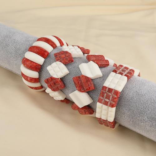 Синтетические коралловые Браслеты, Зеленый коралл, ювелирные изделия моды, разноцветный, продается PC