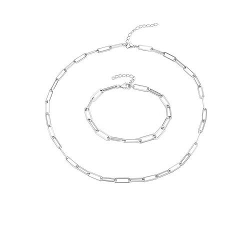 acero inoxidable 304 Pulsera y collar, Recubrimiento iónico al vacío, diferentes estilos para la opción & para mujer, Vendido por UD