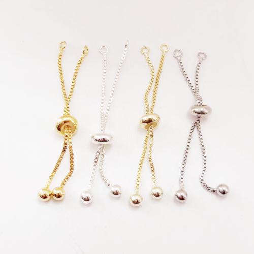 Cadena Estensor de Metal, con silicona, chapado, Bricolaje & ajustable, más colores para la opción, 50x1mm, Vendido por UD