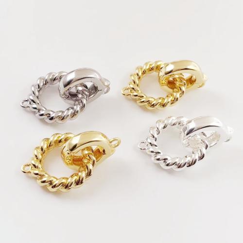 Messing Hakenverschluss, plattiert, DIY, keine, jacquard diameter 16mm, buckle size 14.7mm *11.5mm, verkauft von PC